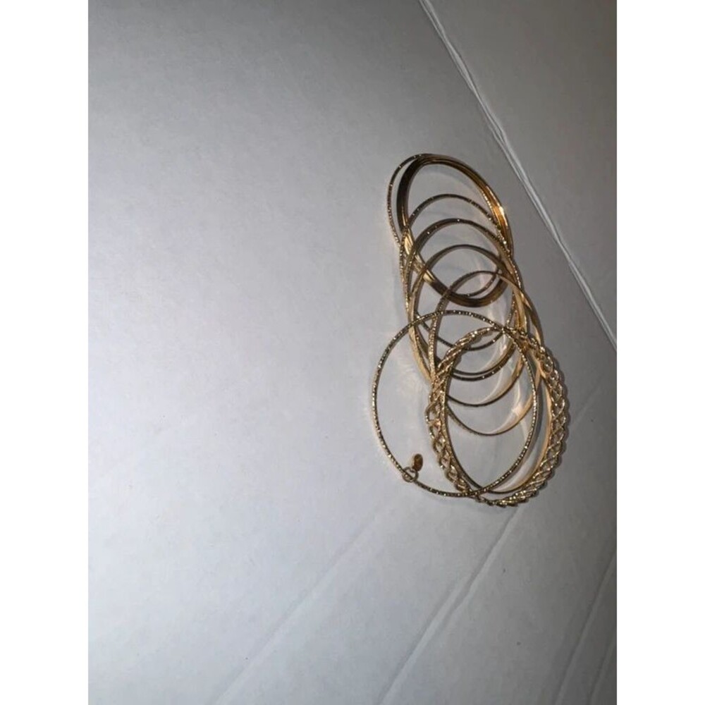 Gold stack bracelets